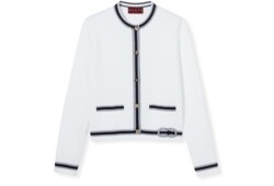 Cárdigan de punto de algodón con intarsia