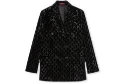 Embroidered cotton velvet jacket