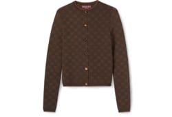 Stretch GG viscose jacquard cardigan