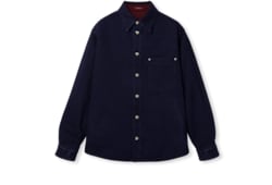 Reversible denim and flannel shirt