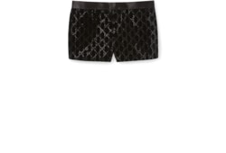 Embroidered cotton velvet shorts