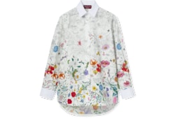 Printed cotton poplin shirt