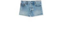 Stonewashed denim shorts