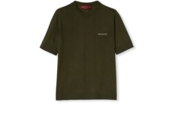 Top de cashmere y seda con intarsia