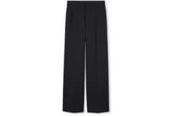 Wool pants with logo