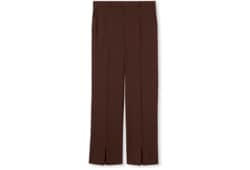 Pantalone in lana stretch con ricamo