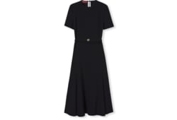 Satin dress with Double G belt