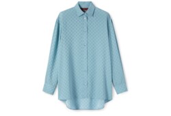 Übergroße Bluse aus GG Seidenjacquard