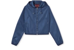 Veste en gabardine avec logo en métal