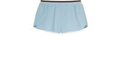 Short de piqué de algodón con tribanda Web