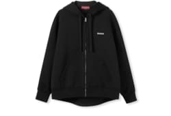 Cotton jersey hooded zip sweatshirt