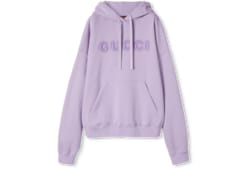 Felpa in cotone con cappuccio e logo