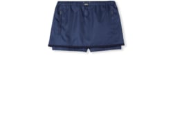 Gabardine nylon skort with metal logo