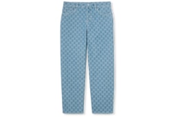 Pantalone in denim GG jacquard