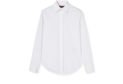 Cotton poplin shirt with embroidery