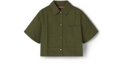 Camicia in gabardina di cotone GG