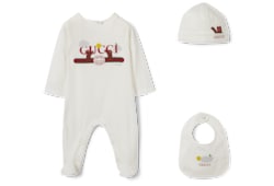 Dreiteiliges Baby-Geschenkset aus Baumwolle