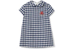 Children's gingham wool dress