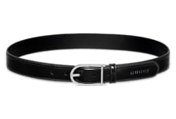 Belt with rounded buckle