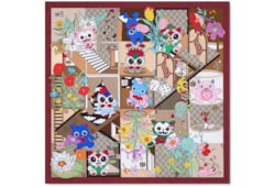 Gucci Besties printed silk twill carré