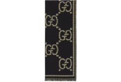 Check GG wool scarf