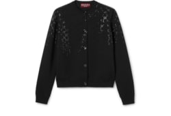 Cardigan in lana fine con cristalli GG