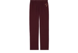 Cotton jersey leisure pants with embroidery
