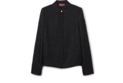 Fringed fil coupé fabric shirt