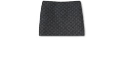 Jupe en tweed de laine boutonnée GG