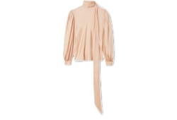 Bluse aus Seidentwill mit Schleifendetail