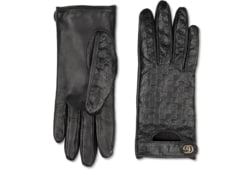 Guanti in pelle GG con Doppia G