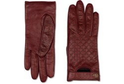 GG leather gloves with Double G