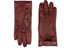 Guantes de piel con GG y Doble G