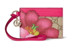 Kartenetui mit Blumen-Motiv und Doppel G