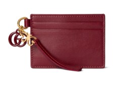 Card case with Double G and butterfly charm