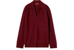 Extra fine wool polo top