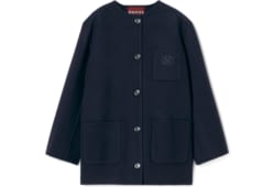 Cappotto in lana con ricamo