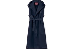 Manteau sans manches en laine avec broderie