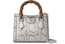 Borsa shopping Gucci Diana in pitone misura piccola
