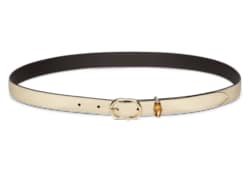 Thin belt with oval buckle