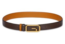 Reversible belt with square G buckle