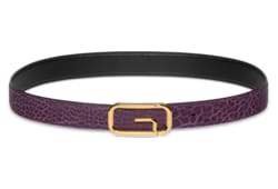 Reversible belt with square G buckle