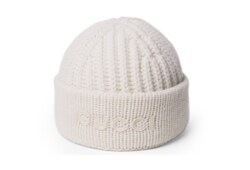 Wool cashmere hat with embroidery