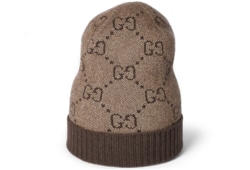 Bonnet en lamé de cachemire GG