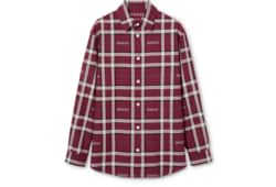 Camisa de jacquard de tartán de algodón