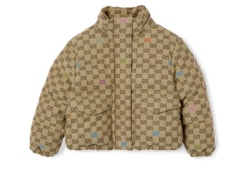 Chaqueta infantil de canvas GG acolchado