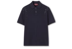 Cotton piquet polo shirt with crystals