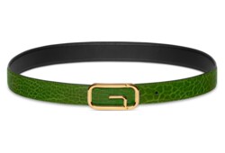 Reversible belt with square G buckle