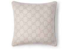 Cojín de jacquard de cashmere y lana con GG