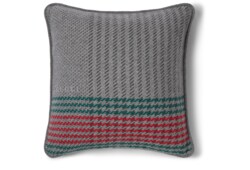 Cojín jacquard de cashmere con tribanda Web